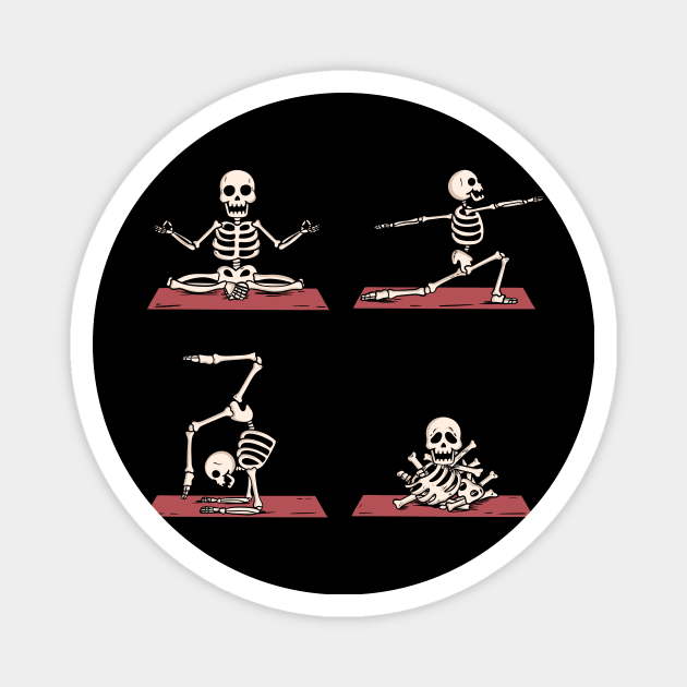 Yoga Skeleton Magnet by coffeeman